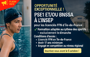 🆕 FLASH INFO – Formation PSE1 &amp; BNSSA à l’INSEP pour les licenciés FFN Île-de-France !