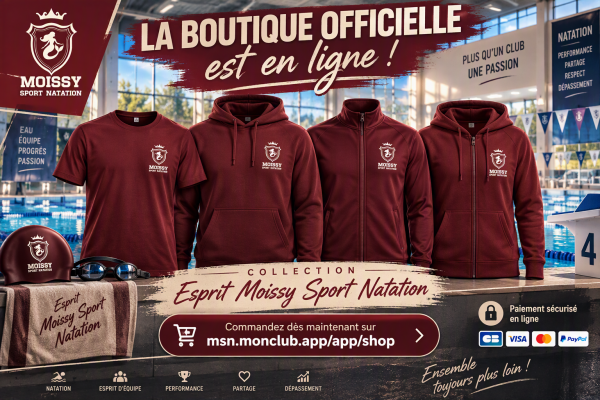 La Boutique Moissy Sport Natation est en ligne !