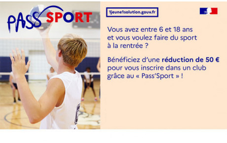 Renouvellement du Pass'sport 2022-2023